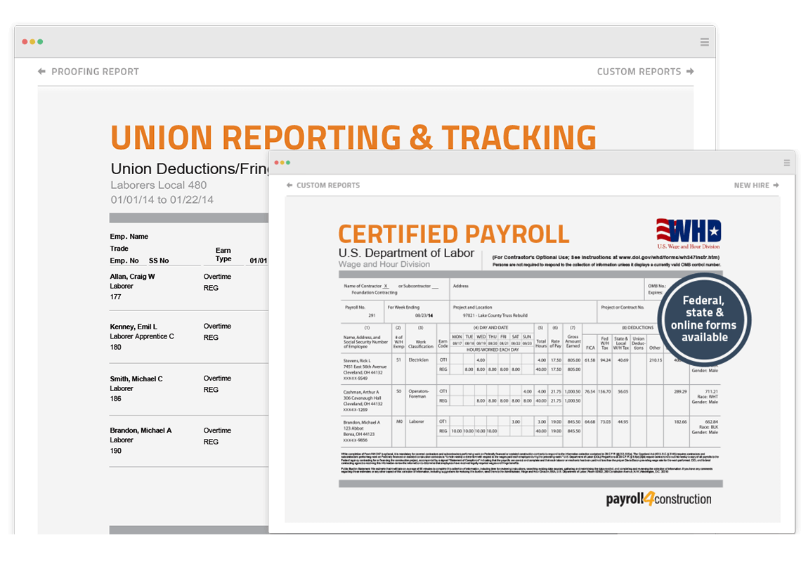 Construction Certified Payroll Reporting